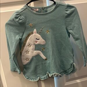 Kids Headquarters Unicorn Long Sleeve Top - Teal